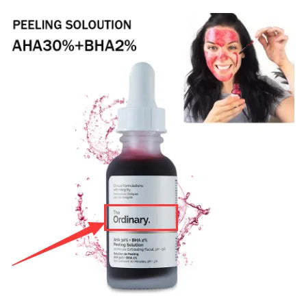 30ml AHA 30% + BHA 2% Face Peeling Solution: Skin Care Serum