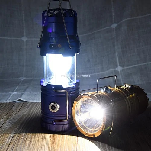 6 in 1 Portable Camping Solar Lantern With Fan