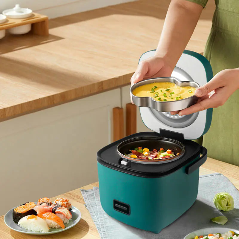 Mini Multi-Function Rice Cooker with Non-Stick Pot - Porridge and Soup Maker, EU Plug