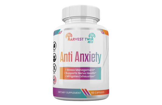 Anti-Anxiety Supplement for Stress Reduction, Cortisol Levels, Relaxation, and Mood Balance
