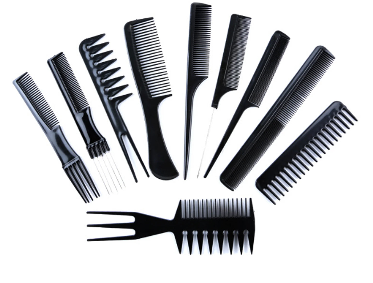 10 Pieces Professional Hair Combs Set